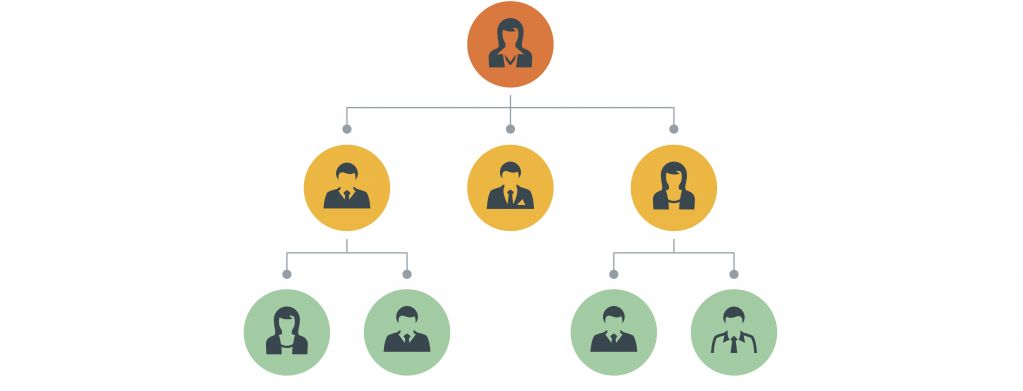 illustration of an organizational hierarchy chart