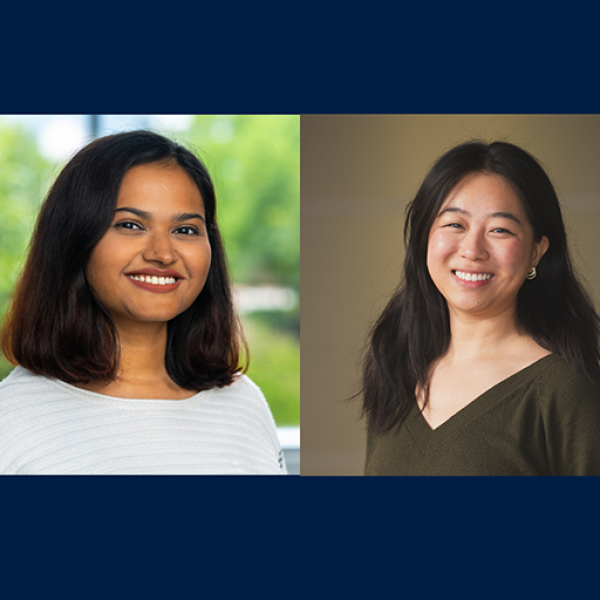 Nazifa Tabassum, left, and Katie Yan will speak at ENVISION: STEM Career Day Supporting Young Women on March 29. Credit: Penn State. Creative Commons