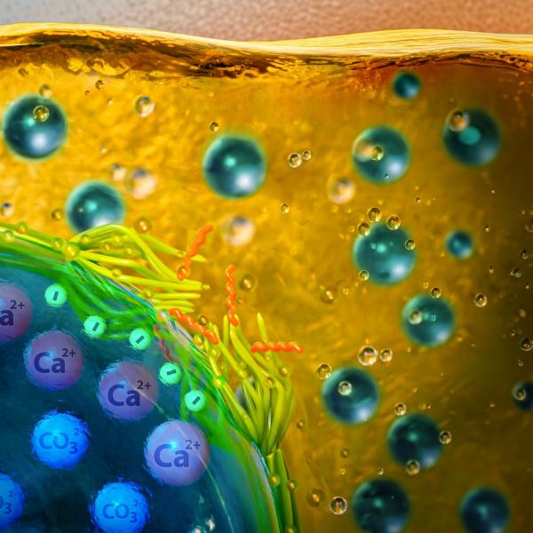 Penn State researchers have developed a new nanoparticle, depicted here, that can prevent mineral buildup in oil extraction equipment and stabilize a commonly used emulsion, or liquid mixture. Credit: Provided by Amir Sheikhi. All Rights Reserved.