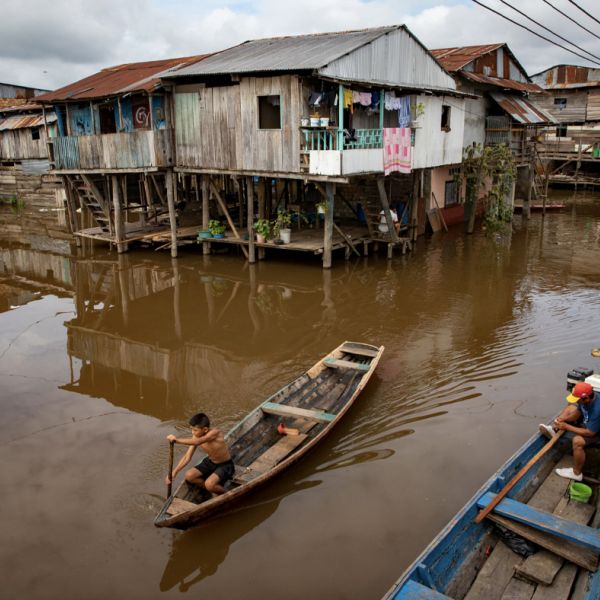 “Tres Comunidades, Un Rio: Life within Peru’s urban Amazonian floodplains" showcases photography, community drawings and research data to portray the relocation, biodiversity, One Health perspective, connections to nature and the overall strength of three floating and stilted communities along the Amazon River in Iquitos, Peru. Credit: Gemina Garland-Lewis. All Rights Reserved.