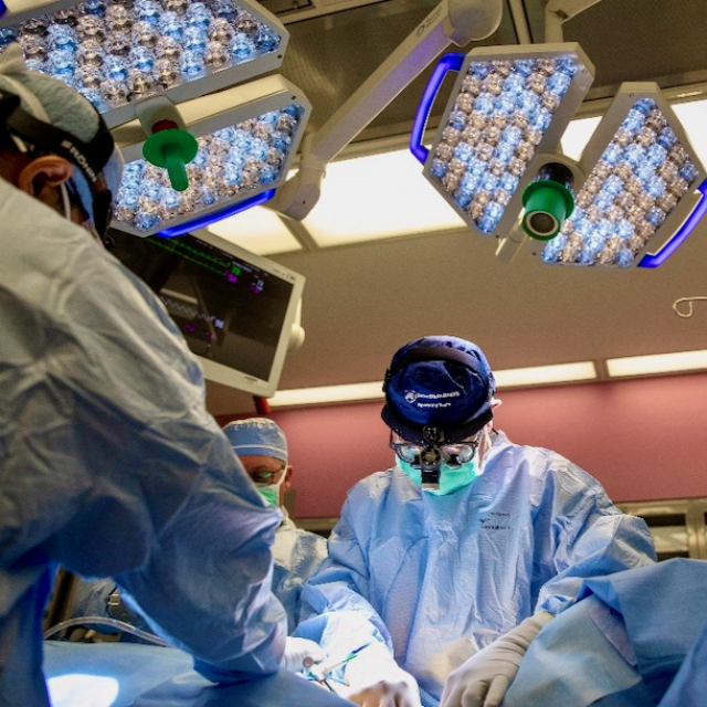 Doctors performing surgery at the Hershey Medical Center